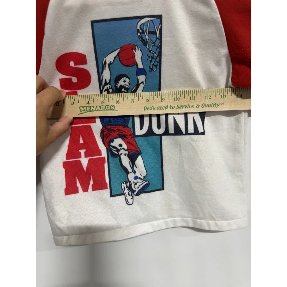 Vintage Carters Boys Sz 7Long Sleeve Crewneck Basketball Slam Dunk Youth Kids